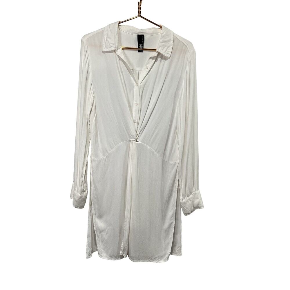 bobi Los Angeles Knot Front Button Down Tunic Sz Medium